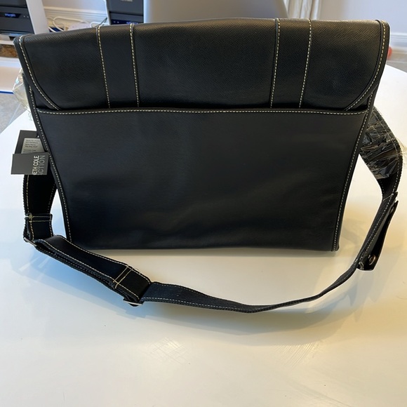 Kenneth Cole REACTION “Big Bag Wolf” Large Black Business Bag Fabric NWT - Picture 6 of 15